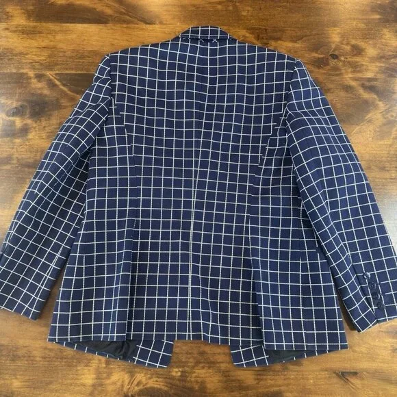 Nicola Vintage Italian Navy Blue Blazer and Skirt Set size 14 - Picture 10 of 16